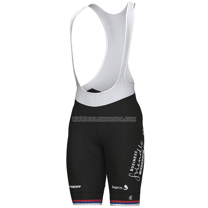 2023 Ropa Ciclismo Serbian Campeon Bahrain Victorious Blanco Rojo Azul Mangas Cortas y Culotte Corto